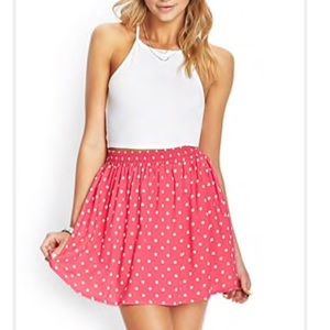 Forever 21 Pink Polka Dot Skirt
